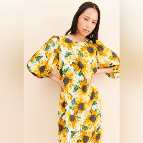 S O L D. Just Female Smooth Sunflower Dress size 40 US 14 or Large - Picture 2 of 12